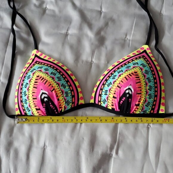 European Aztec-Tribal pattern halter padded Bikini- NWOT - Picture 13 of 14